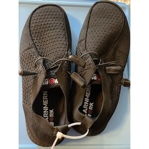 LARNMERN Steel Toe LoaferWork Slip On Shoes Black Mesh Knit Comfort Men 10W